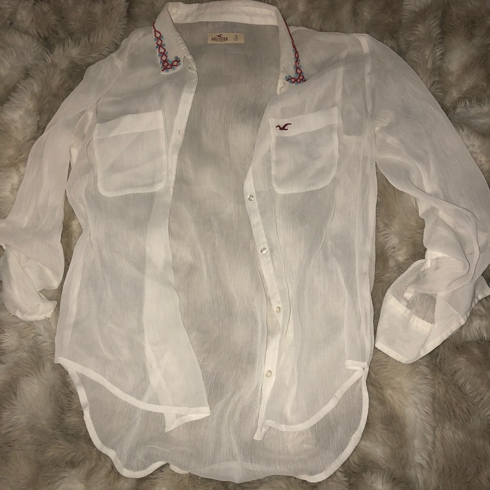 Sheer Hollister top